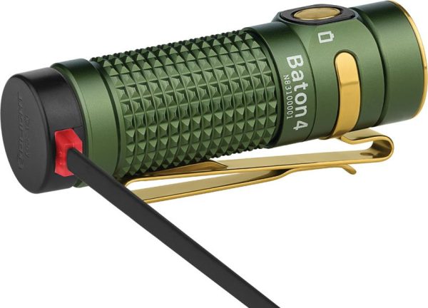 Olight Baton 4 Rechargeable Flashlight - OD Green