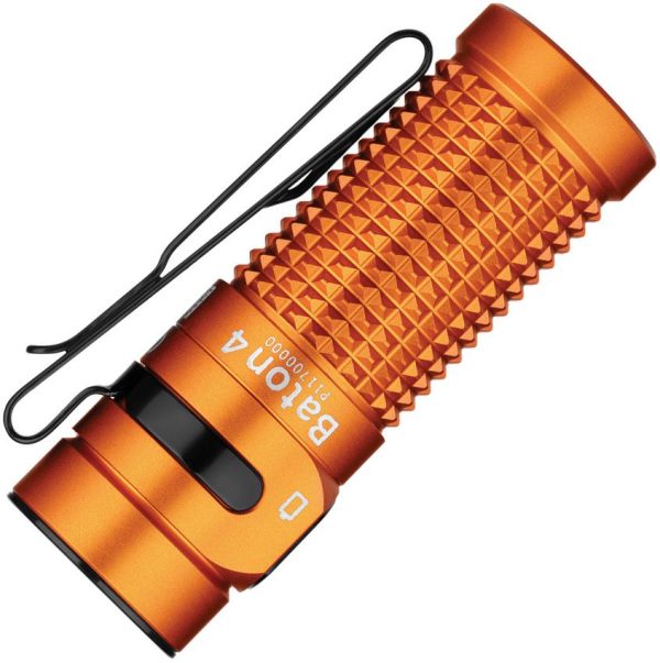 Olight Baton 4 Rechargeable Flashlight - Orange