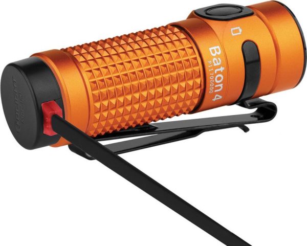 Olight Baton 4 Rechargeable Flashlight - Orange