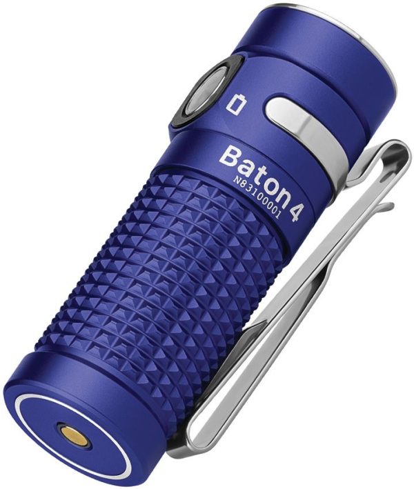 Olight Baton 4 Rechargeable Flashlight - Regal Blue