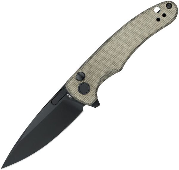 Oknife Mettle 2 Button Lock OD Micarta
