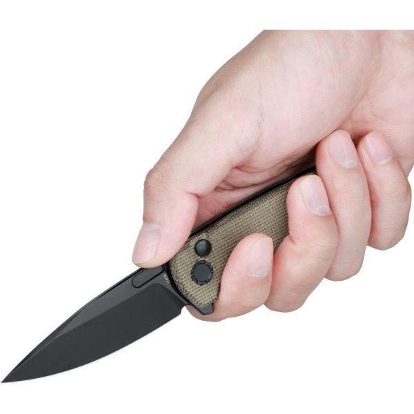 Oknife Mettle 2 Button Lock OD Micarta