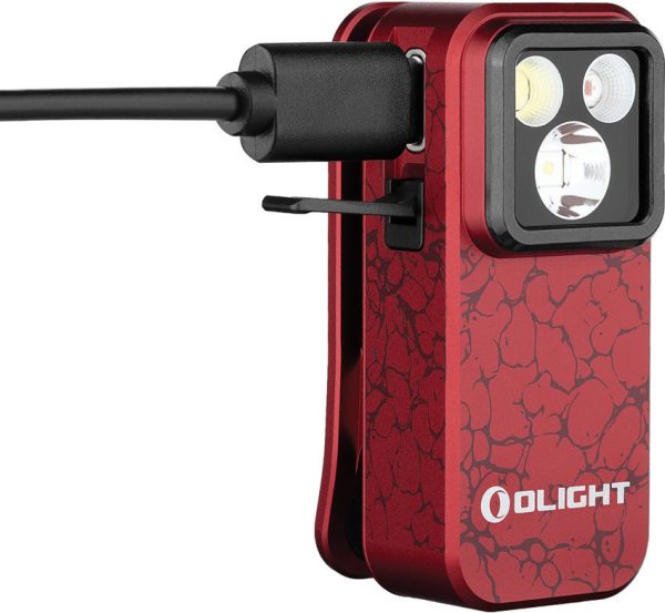 Olight Oclip Pro Rechargeable Clip Light - Molten Lava