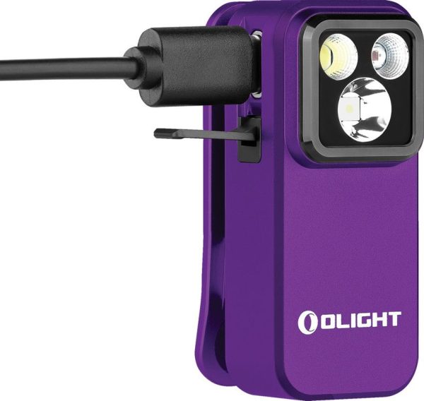 Olight Oclip Pro Rechargeable Clip Light - Purple