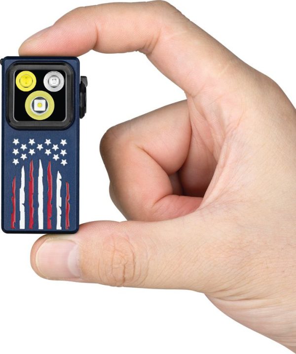 Olight Oclip Ultra Rechargeable Keychain Light - Patriot