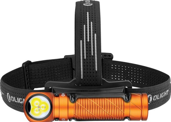Olight Perun 3 Headlamp - Orange 3000 Lumens Rechargeable