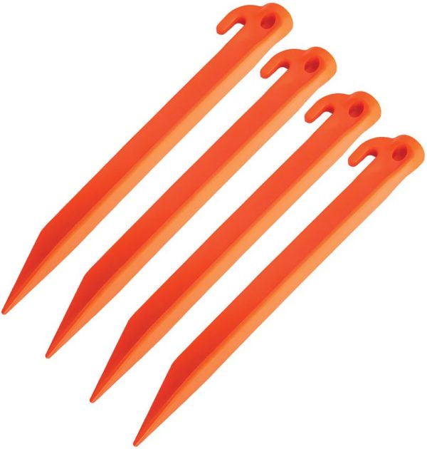 Ontario Camp Plus Stakes - Orange Cycoloy 4 Pack