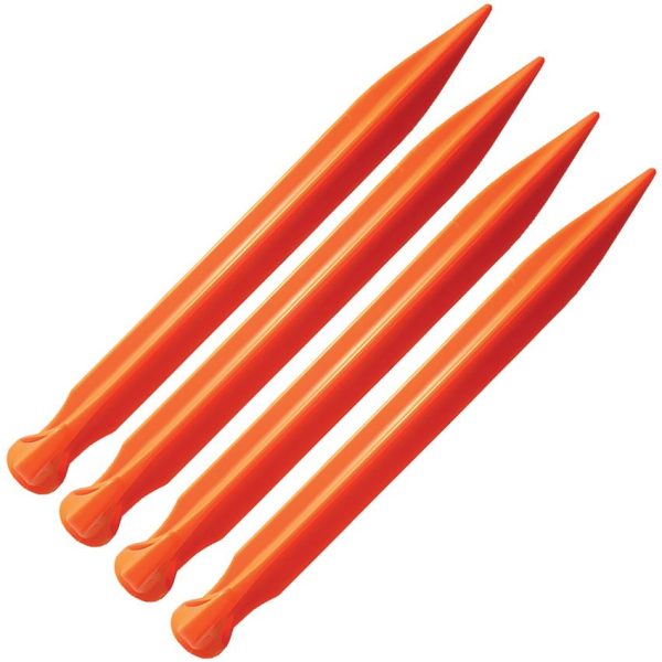 Ontario Camp Plus Stakes - Orange Cycoloy 4 Pack
