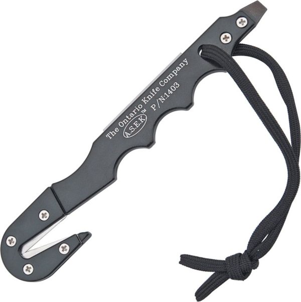 ON1403.jpg Ontario ASEK Strap Cutter Multi-Tool - Black Aluminum