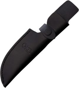 Ontario Drop Point Hunter Sheath - Black Leather