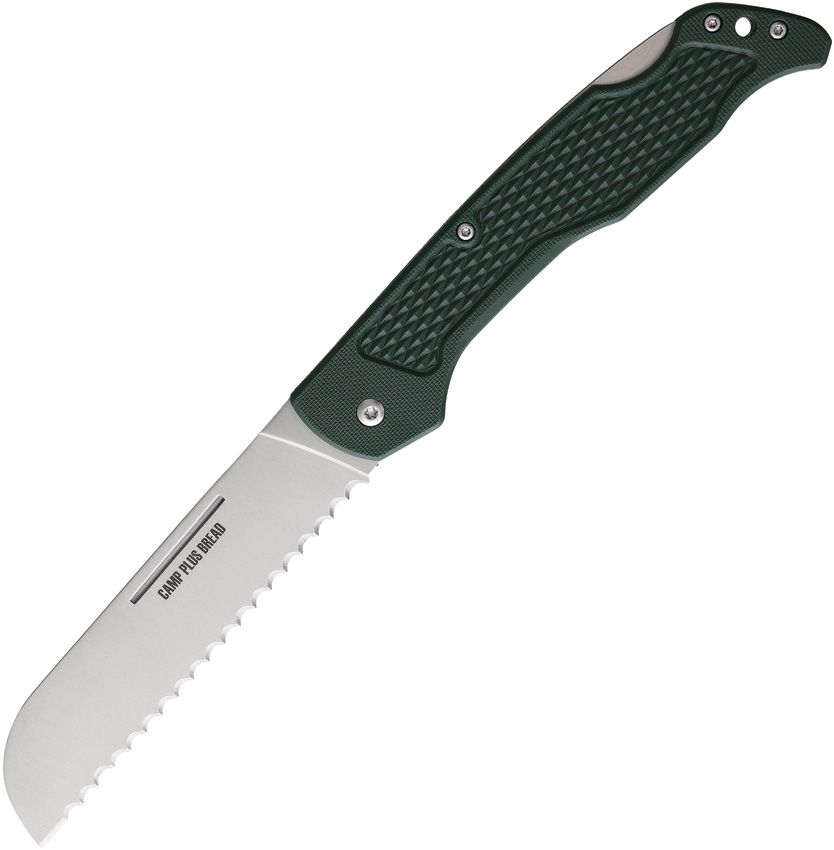 ON4310TC.jpg Ontario Camp Plus Bread Lockback Folding Knife Green 4.25"