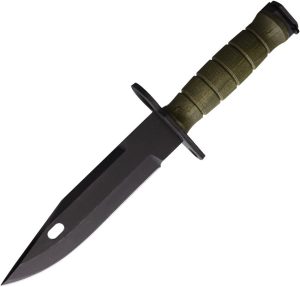 Ontario M-9 Combat Fixed Blade Knife 7" Black 420 Stainless OD Green