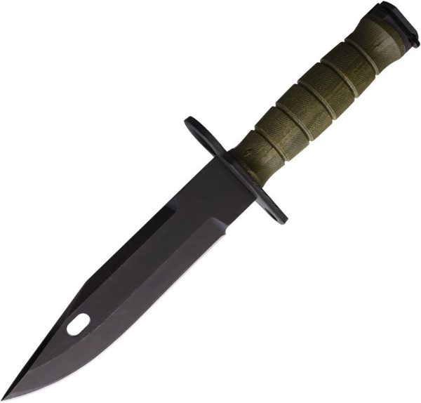 Ontario M-9 Combat Fixed Blade Knife 7" Black 420 Stainless OD Green