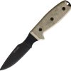 Ontario RAT 3 Caper Fixed Blade Knife Tan Micarta 3in