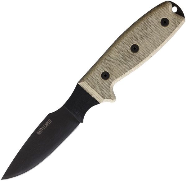 Ontario RAT 3 Caper Fixed Blade Knife Tan Micarta 3in
