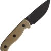 Ontario TAK 2 Fixed Blade 1075HC Steel Black Canvas Micarta