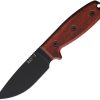 Ontario RAT 3 Fixed Blade Knife 4" Black Stainless Steel