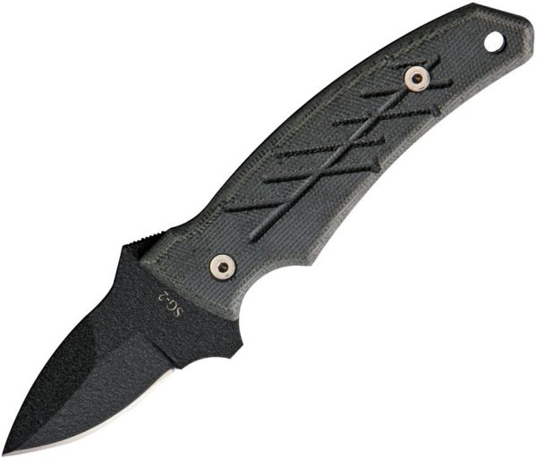 Ontario Nona Fixed Blade - Gray 420 Stainless G10