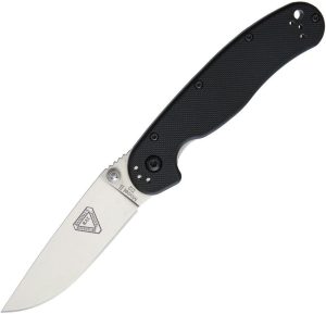 Ontario RAT II Linerlock D2 Steel Black Folding Knife 3in Blade