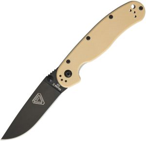 Ontario RAT II Linerlock Folding Knife D2 Desert Tan