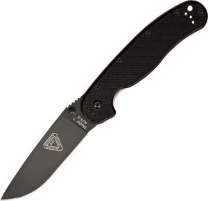 Ontario RAT I Folding Knife 3.5" AUS-8 Black Nylon