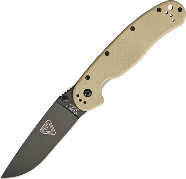 Ontario RAT I Folding Knife 3.5" AUS-8 Desert Tan