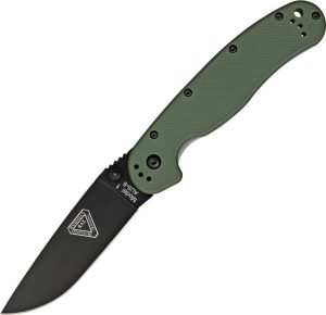 Ontario RAT I Linerlock OD Green Nylon Folding Knife