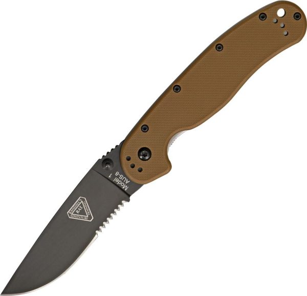 Ontario RAT I Folding Knife 3.5" AUS-8 Coyote Brown
