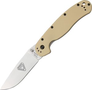 Ontario RAT I Folding Knife 3.5" AUS-8 Desert Tan Nylon