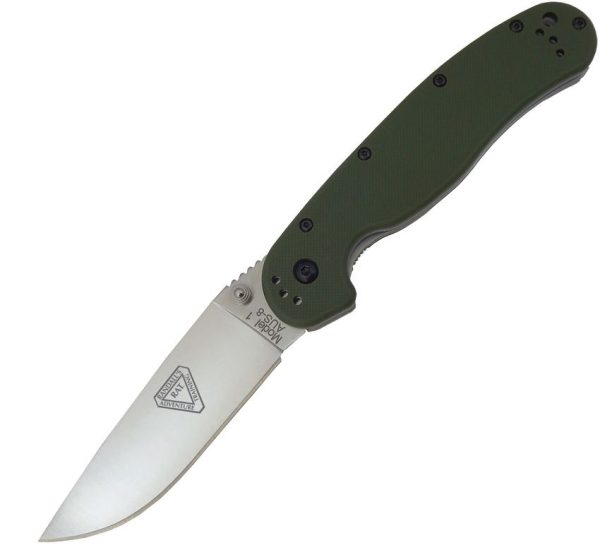 Ontario RAT I Linerlock Folding Knife AUS-8 Foliage Green