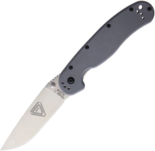 Ontario RAT I Linerlock Gray Textured Nylon Folder