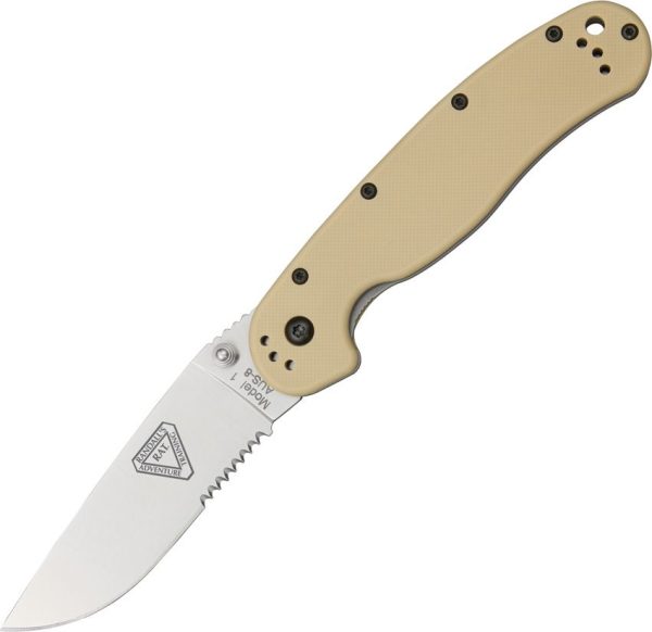 Ontario RAT I Folding Knife 3.5" AUS-8 Desert Tan