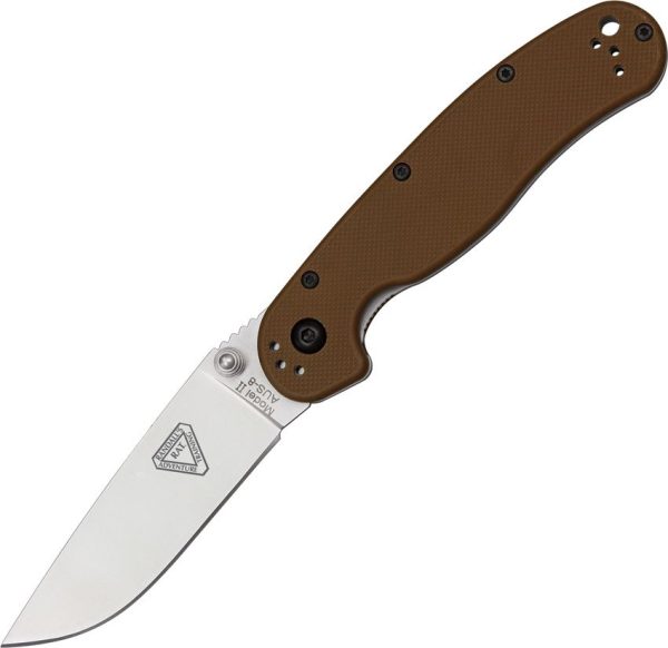 Ontario RAT II Coyote Brown Folding Knife 3" AUS-8 Blade
