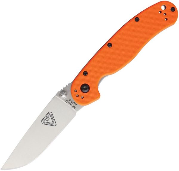 Ontario RAT II Linerlock Orange Nylon Folding Knife