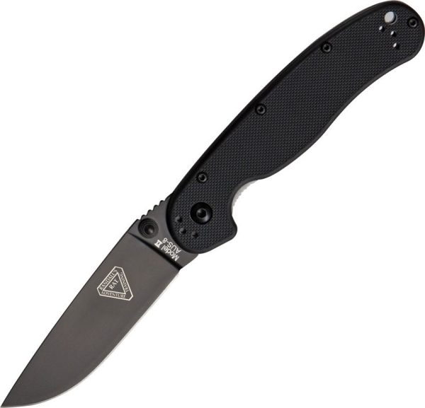 Ontario RAT II Folder Black 3" AUS-8 Folding Knife
