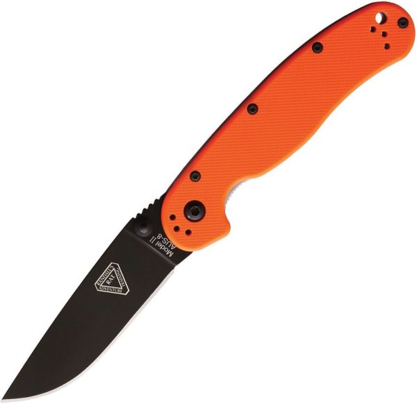 Ontario RAT II Linerlock Orange 3" AUS-8 Folding Knife