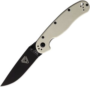 Ontario RAT II Linerlock Folding Knife AUS-8 Bone Nylon