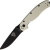 Ontario RAT II Linerlock Folding Knife AUS-8 Ivory Nylon