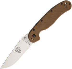 Ontario RAT I Linerlock Folding Knife D2 Steel Coyote Brown