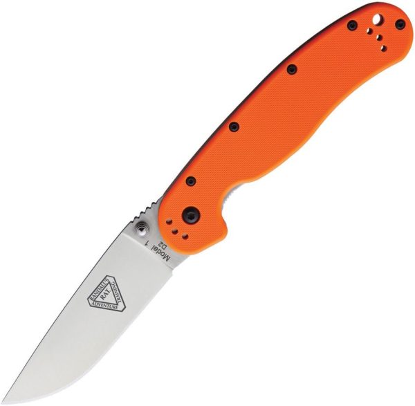 Ontario RAT I Linerlock Orange D2 Folding Knife 3.5"