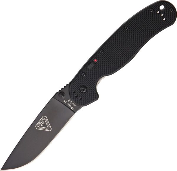 Ontario RAT IA BP Assisted Linerlock Black G10 TAO