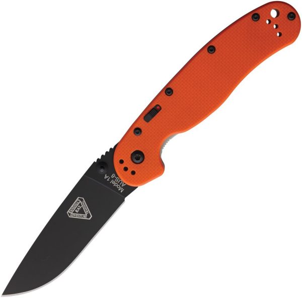 Ontario RAT IA Linerlock Assisted Orange G10