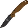 Ontario RAT IA Linerlock Assisted Tan G10
