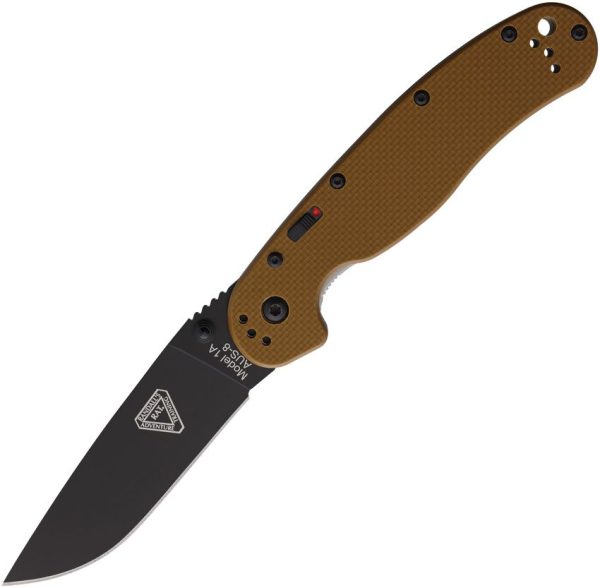 Ontario RAT IA Linerlock Assisted Tan G10
