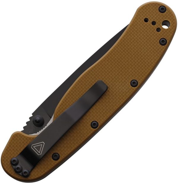 Ontario RAT IA Linerlock Assisted Tan G10