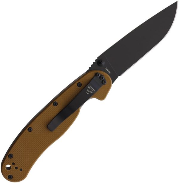 Ontario RAT IA Linerlock Assisted Tan G10