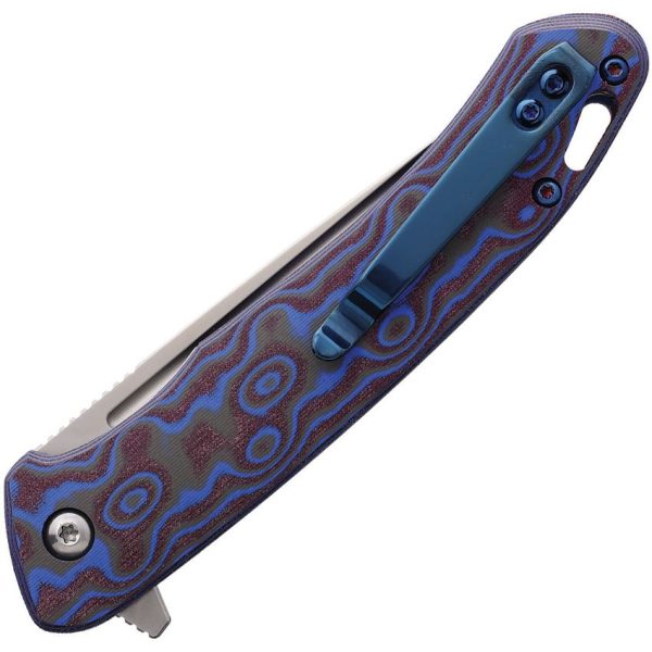 Ontario Outcast Linerlock Folding Knife D2 Steel Blue G10