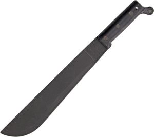 Ontario Camp and Trail Machete 12" Black Steel Fixed Blade