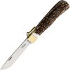 Otter-Messer Hunting Pocket Knife Stainless Steel Buck Horn Germany