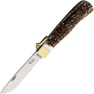 Otter-Messer Hunting Pocket Knife Stainless Steel Buck Horn Germany
